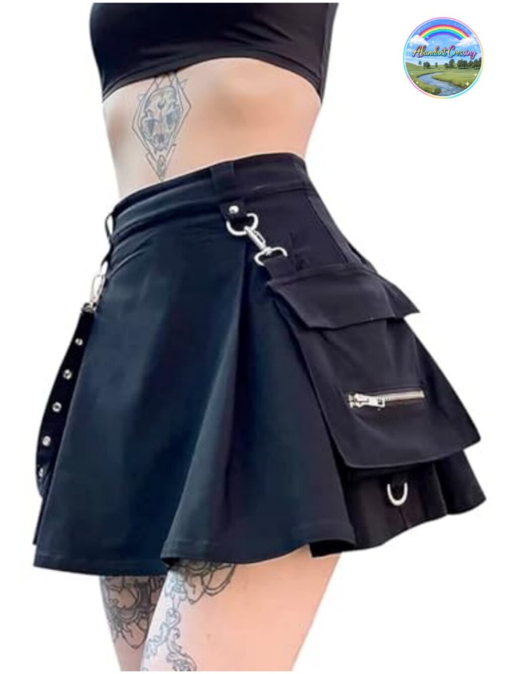 High Waist Plaid Mini Skirt Cotton A-Line Flowy Pleated Casual